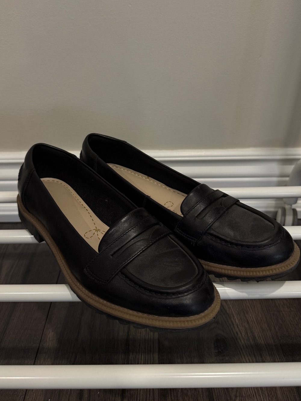 Classic Black Penny Loafers for Women